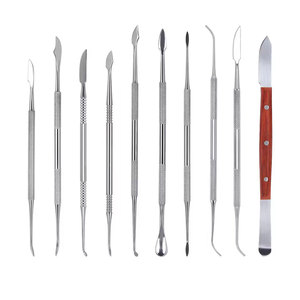 Juego de Instrumentos Dentales Manuales de Acero Inoxidable con Certificación CE, Duraderos, con Agarre de Cera, Reutilizables, Clase I - Product Image 4