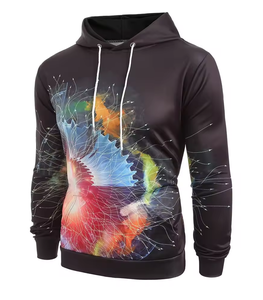 Sweat à capuche personnalisé 100% polyester à sublimation imprimé femmes sweat-shirt de haute qualité oversize sweats à capuche unisexes en coton uni - Product Image 1