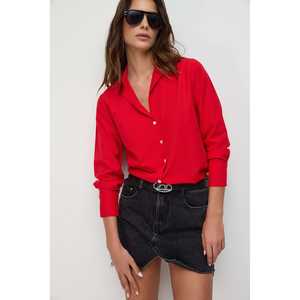 Blusa Casual de Cuello Redondo Multicapa, 100% Poliéster, Manga Larga - Product Image 1