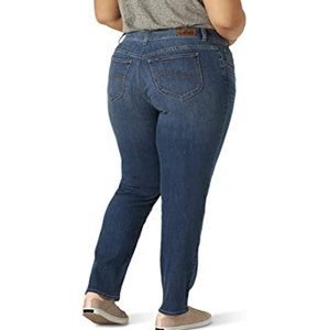 High Quality Regular Fit Womens Denim Pencil Pants Pockets Comfortable <b>Soft</b> Fabric Quick Dry Breathable Mid Waist for Winter - Product Image 3