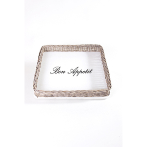 French Bistro Bon Appetit Eco-Friendly Natural Rattan Wicker <b>Bread</b> <b>Basket</b> Handwoven Kitchen Storage <b>Basket</b> - Product Image 1