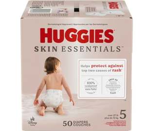 Pañales para Bebé Huggies Skin Essentials de Alta Calidad, Todos los Tamaños Disponibles, Cuidado Suave y Delicado para la Piel del Bebé, Día y Noche - Product Image 4