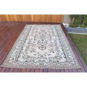 พรมตุรกีโบราณ ขนาด 6.1x9.4 ฟุต พรมสีน้ำตาลขนาดใหญ่สไตล์ตะวันตกเฉียงใต้ - Product Image 1