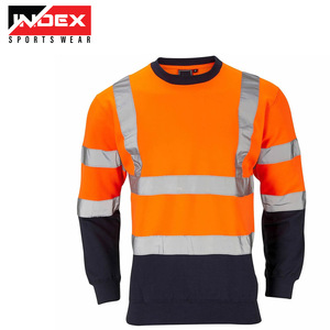 Polos Vêtements de Sécurité Réfléchissants de Haute Qualité Vêtements de Travail Chemises Personnalisées Doublées en Coton à Manches Longues Haute Visibilité avec Logo - Product Image 5