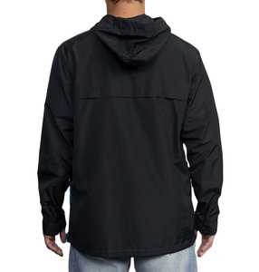 Vente en gros de vêtements de sport décontractés pour hommes vestes en nylon pullover à blocs de couleurs pour l'extérieur coupe-vent imperméable à capuche avec fermeture éclair grande taille - Product Image 6
