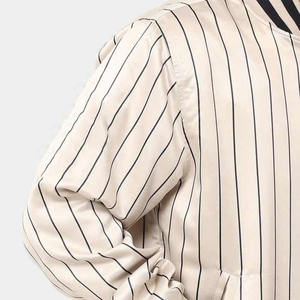 OEM Custom High Quality Men's Winter Satin Classic Varsity Letterman Baseball Jacket <b>Stand</b> Collar Front Side Pockets High Street - Product Image 6