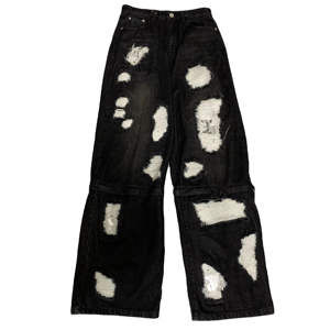 Moda Hip Hop Streetwear Skinny Ripped Damage Pantalones Scratch Distressed Denim Pant Ropa de diseñador para hombres Jean para hombres - Product Image 4