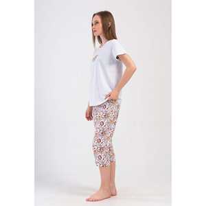 Combinaison de nuit ovale à manches courtes et col rond pour femmes - Product Image 3