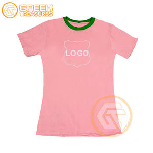 Vente en gros Alpha | Kapa T-shirt pour femme Vêtements de sororité Jersey de coton T-shirt respirant de haute qualité Alpha Vêtements grecs pour femme - Product Image 1