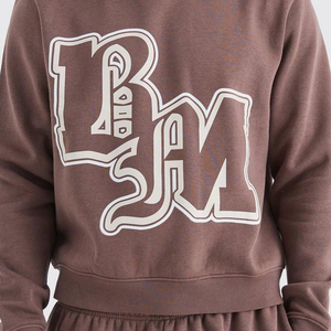 Ensemble de sweat-shirt à capuche marron pour homme, coupe régulière, en polaire, couleur unie, décontracté, pour l'automne, avec poche - Product Image 6