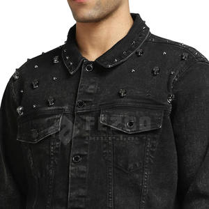 แจ็กเก็ตยีนส์สำหรับผู้ชายกันน้ำใช้กลางแจ้งเสื้อแจ็กเก็ตฤดูหนาวสำหรับผู้ชายทำจากโพลีเอสเตอร์ออกแบบโลโก้ได้ตามต้องการ - Product Image 5