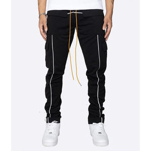 Pantalones deportivos de felpa francesa de alta calidad para hombre, pantalones de chándal apilados holgados de Algodón 100% con logotipo personalizado, diseño de alta visibilidad - Product Image 4