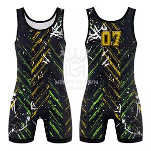 Venta al por mayor de camiseta de lucha libre Parana ropa deportiva adultos Impresión digital por sublimación personalizada - Product Image 1