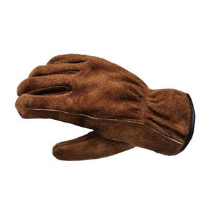Gants de travail Gants de pilote en cuir confortables pour la sécurité des mains Gants de conducteur en cuir de vachette. - Product Image 5