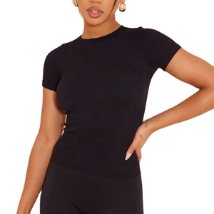 High Quality O-Neck Cotton T-<b>Shirts</b> <b>for</b> Women Custom Made Light Weight Summer <b>Tees</b> Plaid Print & Button Decoration - Product Image 1