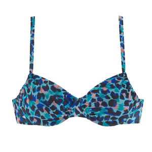 Conjunto de Bikini Triangular de Moda para Mujer en Turquesa, Logotipo Personalizado al por Mayor, Bikini Sexy con Push-Up, Bikini Bandeau Estampado Más Vendido - Product Image 2