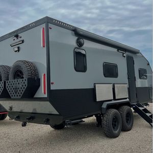 Hot Sale 4 Person Mini Camper Trailer 22.31FT off Road RV with Double <b>Bed</b> Kitchen Stainless Steel 2000kg Payload - Product Image 2