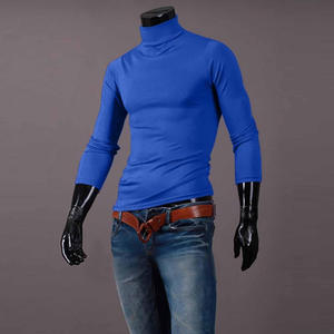 <b>Men</b> Mock Neck Long Sleeve Pullover Custom Logo Cotton Casual Wear OEM ODM Factory Production Fashion <b>Top</b> - Product Image 4