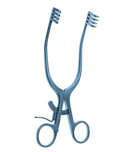 Retractor Adson de acero inoxidable de calidad superior, instrumentos veterinarios quirúrgicos con revestimiento azul, retractores Beckman - Product Image 4