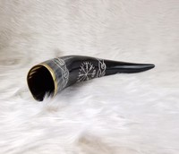 Corne de bœuf naturelle de haute qualité, écologique, polie, pour la dégustation de bière, sculptures religieuses d'animaux, style Viking, Nouvel An