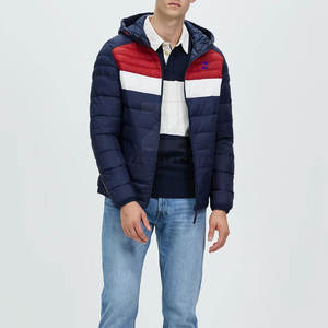 Veste d'hiver matelassée durable pour hommes avec logo personnalisé sur le devant, respirante, écologique, légère, élégante, streetwear, avec couleurs personnalisées - Product Image 3