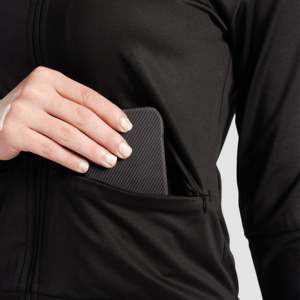 Core Power Slim Fit Racer Jacket (Black) Stand Collar Breathable Polyester for Knitted for Autumn Season - Product Image 5