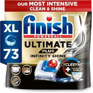 Tablettes lave-vaisselle Finish, Ultimate Plus Infinity Shine, 73 tablettes détergentes, parfum frais, efficace contre la graisse pour nos usages les plus intensifs - Product Image 3