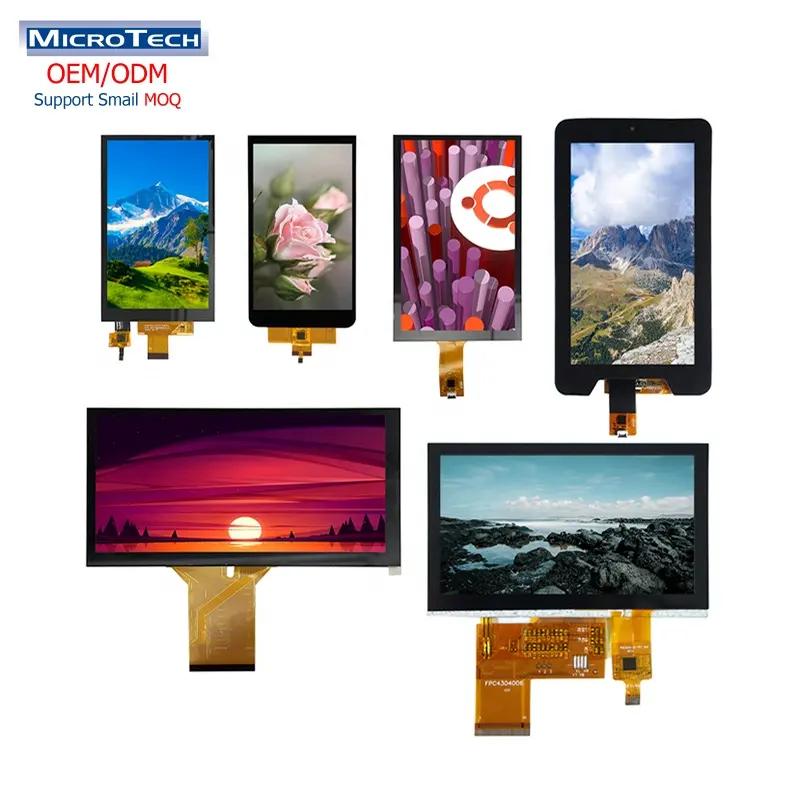 Oem/Odm Custom 0.96-15.6 Inch Lcd-scherm Panel Ondersteuning Kleine Hoeveelheid 3.5 4.3 5 7 10.1 Inch touch Screen Tft Lcd Display Module