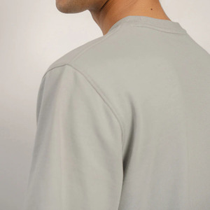 Boxy Hombres Custom Heavy 100% Camiseta de algodón Oversize Mock Neck Blank Heavyweight Boxy Camisetas - Product Image 3