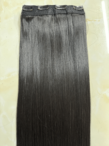 ขายส่ง! ผมต่อแบบคลิปหนีบผมแบบธรรมชาติที่มองไม่เห็นผมตรงและนุ่มสลวยเส้นผมมนุษย์แท้สองชั้น - Product Image 2