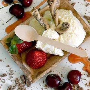 Cucharas de madera de Magnolia personalizadas, juego de utensilios biodegradables ecológicos con logotipo - Product Image 3