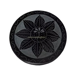 Porte-encens en pierre ollaire de luxe de qualité supérieure, plaque ronde pour encens, pour la maison, le bureau et l'hôtel, parfum - Product Image 2