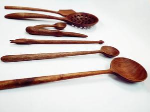 Traditional Handmade Wooden <b>Spoon</b> Made from Natural Wood for Daily Cooking Stirring and Serving Comfortable Grip - Product Image 5