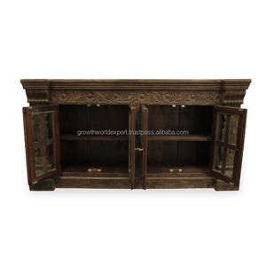 Mueble de sala de estar, aparador, mueble de TV de madera maciza antigua, último diseño de madera Industrial 2025 - Product Image 3