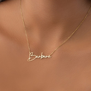 Gioielli Dropshipping 925 argento 18K <span class=keywords><strong>nome</strong></span> oro collana personalizzabile incisione gioielli personalizzati <span class=keywords><strong>per</strong></span> le ragazze - Product Image 3