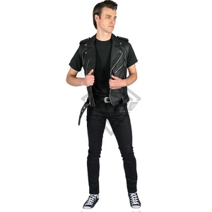 Nuevo Diseño 2025, Chaleco de Cuero Moderno, Chaleco de Cuero de Alta Calidad para Exteriores, Chaleco de Invierno para Motocicleta, Estilo Personalizado para Hombre - Product Image 3