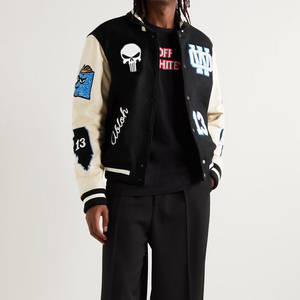 Logo personnalisé pour hommes Heavy Duty Letterman Street Style Veste basse quantité minimale de commande pour une utilisation en extérieur - Product Image 1