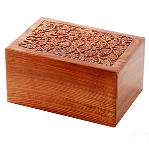 Durable Natural Wooden Cremation Urn Handcrafted Adult Human <b>Ashes</b> Urn with Reasonable Design Funeral Supplies - Product Image 5