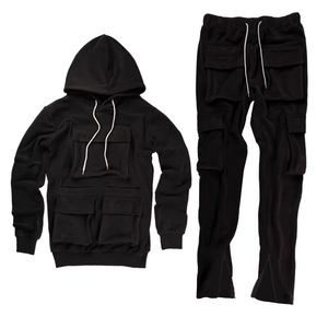 Ensemble survêtement cargo à capuche pour homme, poids lourd, streetwear, automne-hiver 2025, tenue deux pièces automne-hiver, jogging, survêtement - Product Image 6