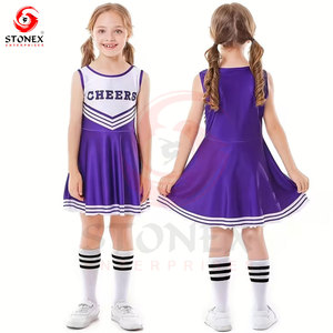 Ensembles d'uniformes de cheerleading personnalisés pour filles, impression de logo d'équipe, couleurs et designs personnalisés, 100% polyester, service OEM de haute qualité - Product Image 2