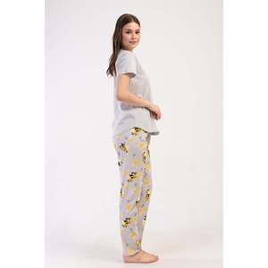 KADIN P.SUPREM O YAKA KISA KOL ETEGI OVAL PIJAMA TAKIM - สีเทา - สีเทา - Product Image 4