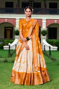 Indian Tradicional Mulmul Hand Block Impreso Lino Saree Running Blusa Pieza Nuevo Diseñador de Bollywood Jaipuri Fancy Parties - Product Image 3