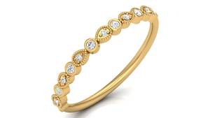 คุณภาพสูงยอดนิยมอินเทรนด์ผู้หญิงเครื่องประดับ 14K สีเหลืองทอง Lab Grown รอบ Faceted แหวนเพชรเครื่องประดับ Fine - Product Image 3