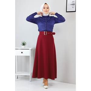 Ensemble jupe et haut décontracté taille haute en coton pour femme, avec détails boutonnés, tenue midi unie, nouvelles arrivées, coupe classique, 2 pièces, commande minimum - Product Image 3