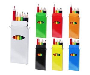 Ensemble de 6 crayons de couleur en bois dans une boîte en carton de différentes couleurs pour cadeau de peinture pour enfants - Product Image 2