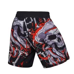 Shorts de combat MMA personnalisés 2025 pour hommes, sérigraphie, 100% polyester, 240g, équipement BJJ, technique lavée, marque personnalisée, service OEM - Product Image 5
