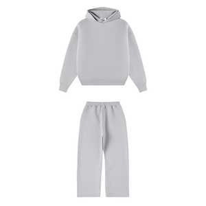 Conjunto de Sudadera con Capucha y Pantalones Deportivos Unisex Personalizados, Lavado Ácido, Algodón y Poliéster, Corte Regular, Felpa Gruesa para Hombre - Product Image 4