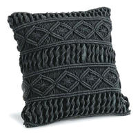 Housse de coussin carrée en macramé sur mesure Avior, 100% coton, fils de coton, tissage uni/à pois, pour la décoration de la maison, vente en gros