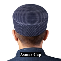 Topi dan Kopiah Asmar Bulat Motif Solid Ramah Lingkungan dari Campuran Katun dan Poliester Warna Kustom