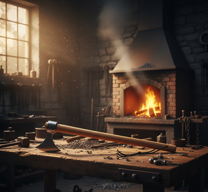 Hache Viking de camping en plein air, forgée à la main, de haute qualité, pour couper, 19,7 pouces, hachette, tête d'hache en acier à haute teneur en carbone, bois - Product Image 5